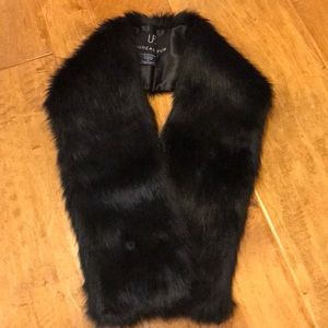 Rachel Zoe Unreal black fur stole